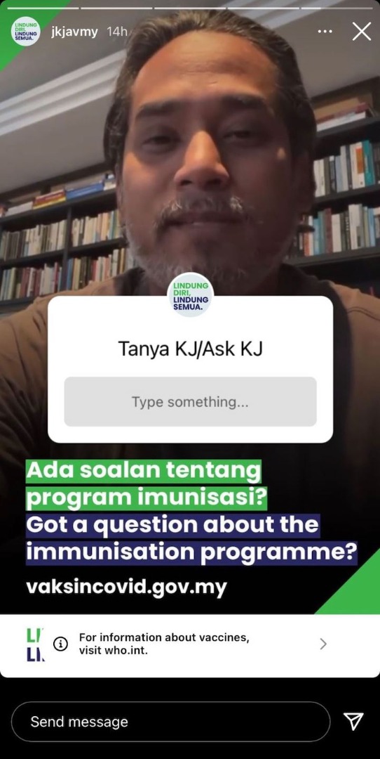 Ask Khairy about Covid-19 vaccination