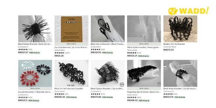 Cable tie bracelet accessory