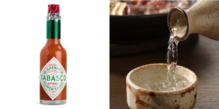 Top 10 Weird food combination that taste good: Sake and Tabasco