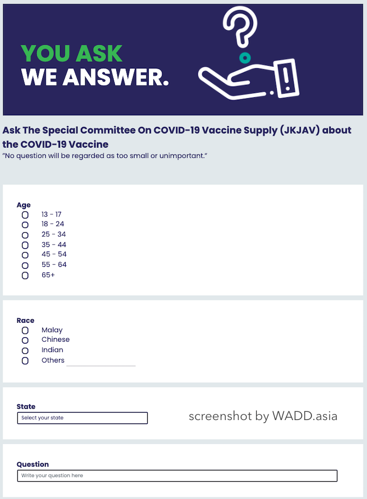 JKJAV National Immunisation Program (NIP) Covid-19 Malaysia