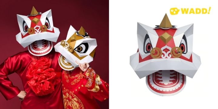 Lion dance head costume